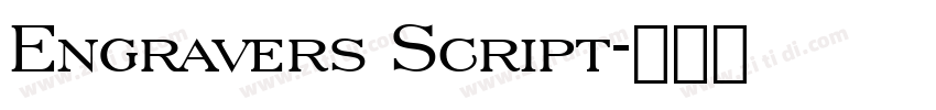 Engravers Script字体转换